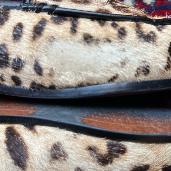 Sam Edelman Loafers Womens 7 Brown Leopard Calf Hair Jordy Slip On Flats Leather - Picture 8 of 8